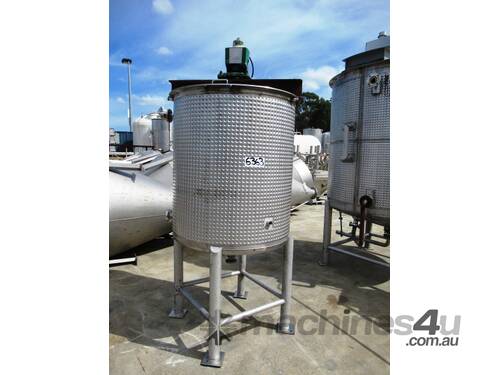 Stainless Steel Jacketed Mixing Tank, Capacity: 1,000Lt