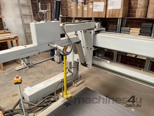 USED 200T LONGITUDINAL THROUGHFEED HOT PRESS (1300*3200 PLATEN) LINE FOR SALE