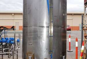 2500L Stainless Steel mixing tank agitator CIP balls sight glass sample tap BSM