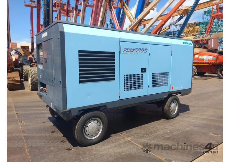 caption 530 CFM AIRMAN (JAPAN ) HIGH PRESSURE COMPRESSOR NEW CONDITION ONLY 153 HOURS COST $110000 NEW