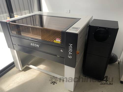 Aeon Mira 9 C02 Laser Cutter / Engraver, Environair Fume Extractor Air Purifier & Accessories