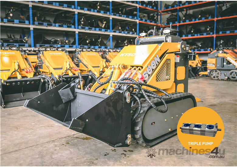 caption HY280 Mini Skid Steer Loader - Triple Pump 860mm Wide. READY TO DELIVER