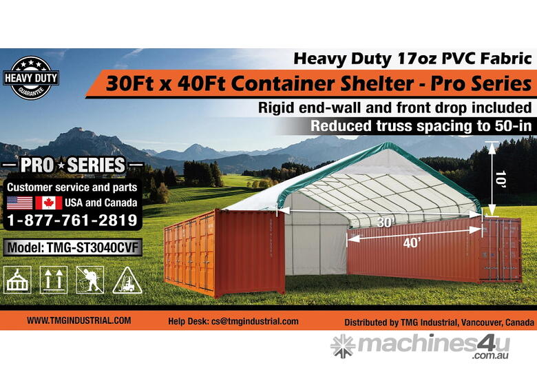 caption New 9m x 12m Container Shelter Workshop Igloo Dome with EndWall