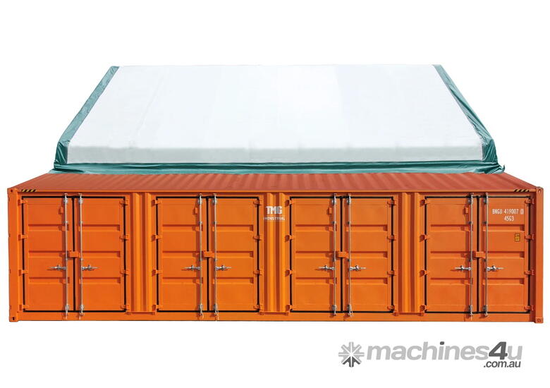 caption New 9m x 12m Container Shelter Workshop Igloo Dome with EndWall