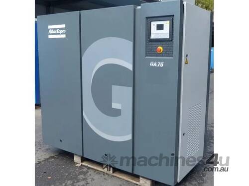CVA Compressors - Atlas Copco GA75, 75kw Electric compressor - 440cfm