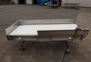 STAINLESS STEEL Motorised Modular Belt Conveyor - 2.85m long x 930mm wide