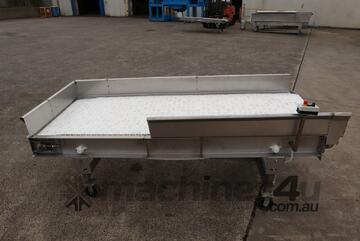 STAINLESS STEEL Motorised Modular Belt Conveyor - 2.85m long x 930mm wide