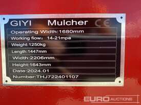 Unused 1800mm Mulcher to suit Skidsteer Loader - picture2' - Click to enlarge
