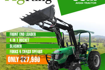   AgKing 50HP ROPS 4WD tractor with FEL 4in1 bucket