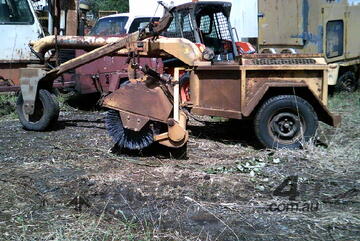 3 wheel Pohlner Tow behind Sweeper, Diesel powered , remote control ,