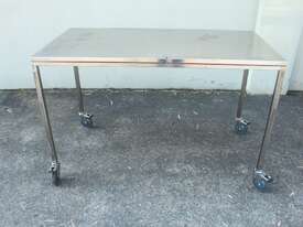 Stainless Steel Mobile Table. - picture0' - Click to enlarge