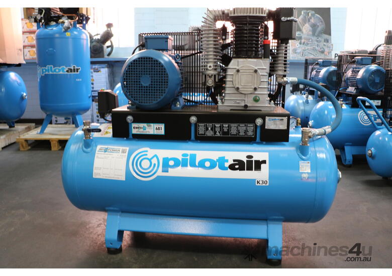 K30 Air Compressor, 415V, 3 phase, 7.5hp, 200ltr, Electric motor, Aust design/build