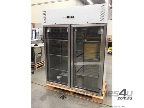 FED-X S/S Two Full Glass Door Upright Fridge - XURC1410G2V