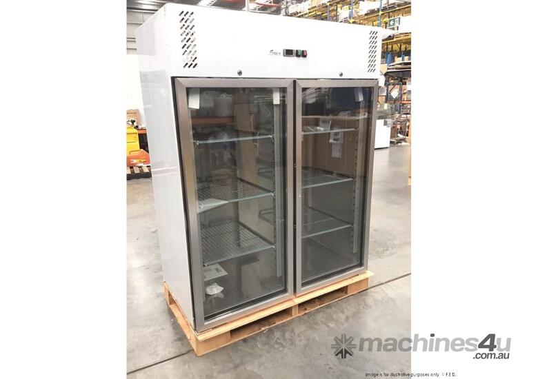 FED-X S/S Two Full Glass Door Upright Fridge - XURC1410G2V
