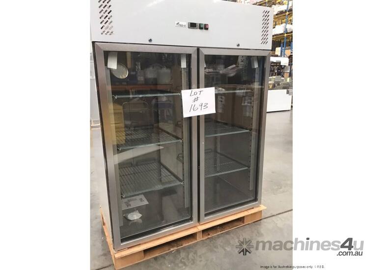 FED-X S/S Two Full Glass Door Upright Fridge - XURC1410G2V