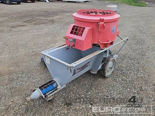 caption Self Mixing Concrete, Grout Pump, Shotcrete Unit, 3 Phase 7.5 KW Self Mixing Pump, 25m Heavy Duty Ho