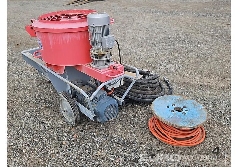 caption Self Mixing Concrete, Grout Pump, Shotcrete Unit, 3 Phase 7.5 KW Self Mixing Pump, 25m Heavy Duty Ho