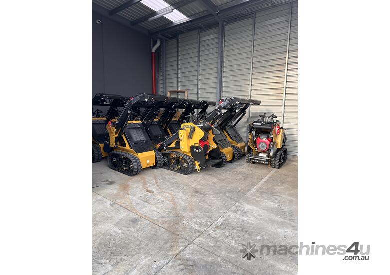 caption Skid Steer Loader - Tracked - Rover TWH 823 Twin Joysticks, Honda Engine