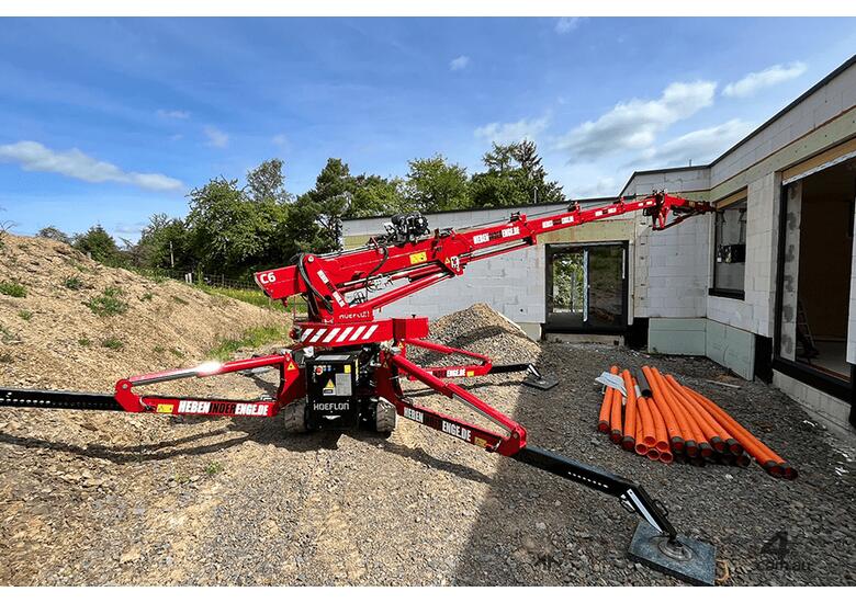 Electric Spider crane Hoeflon C6e can lift up to 3T - Hire