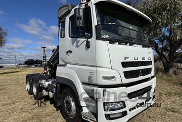 Mitsubishi Fuso FV500 6x4 Automatic Prime Mover with Hiab Crane. One Fleet Owner.