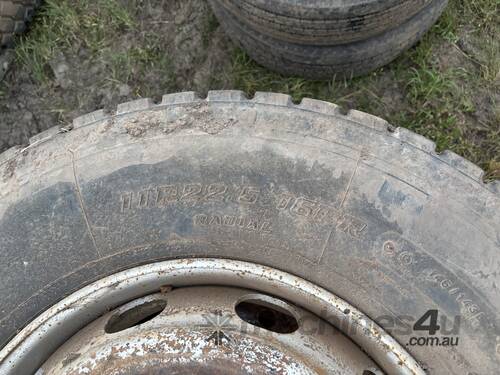 caption Qty4 x Truck Tyres & Rims