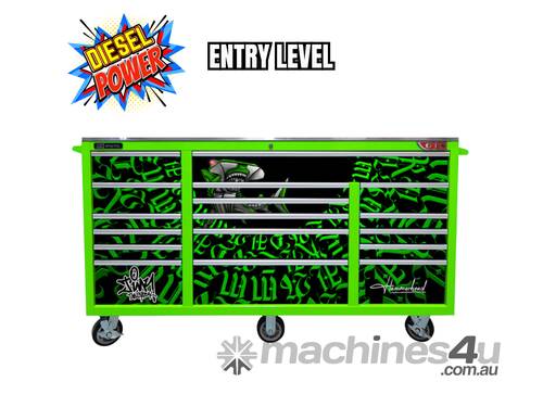 296Pc Entry Diesel Power 17 Drawer 72” Hammerhead Tool Kit (Blue)
