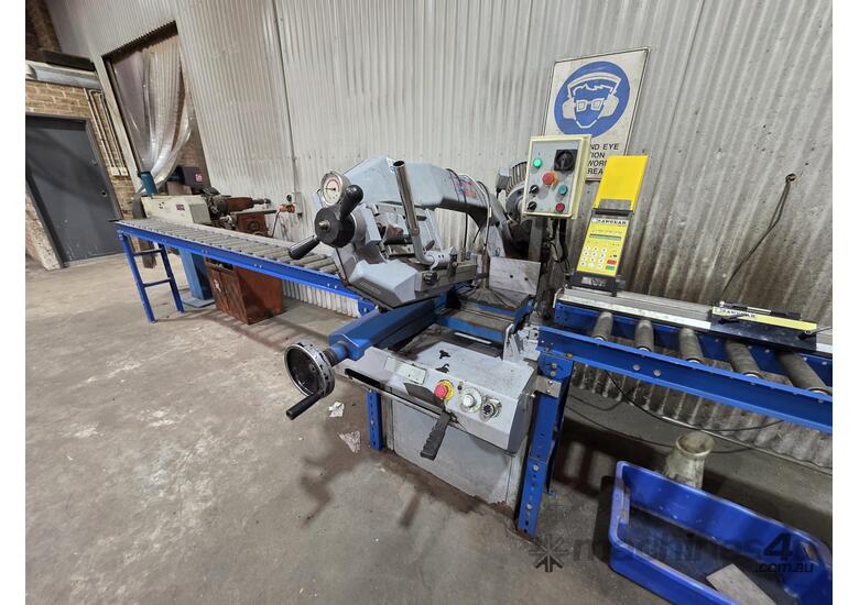 caption Industrial Metal Bandsaw with SawGear Digital Measuring System – 3 Phase