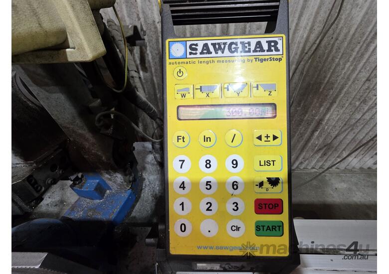 caption Industrial Metal Bandsaw with SawGear Digital Measuring System – 3 Phase