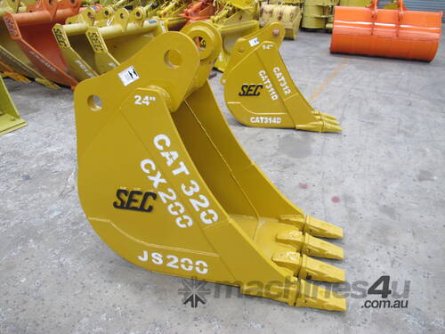  SEC 20 Ton Trenching Bucket for Caterpillar CAT320 - Includes Pin, 600mm Width