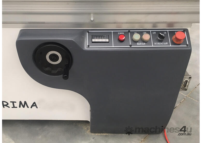 caption Outstanding value!. PRIMA 2500mm Panel Saw. Cast saw unit, precise sliding table,