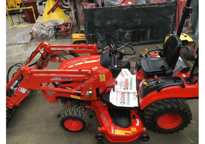 caption Kioti CS 2610 Compact Tractor with Loader & 4in1 Bucket.