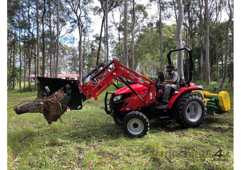caption TANNERTRACK - TYM T413 40 HP 4WD Tractor BONUS Slasher & Forks