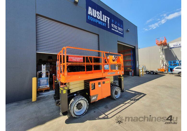 caption JLG RT2669 26ft All Terrain Heavy Lift Diesel 4WD Scissor Lift - 680 KG, Superior Performance!