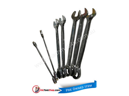 Combination Spanner Set 7 Piece Set Kincrome Hand Wrench 10mm, 13mm, 15mm, 16mm, 17mm, 18mm, 19mm