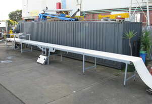 Refrigerated Motorised Belt Cooling Conveyor Food Grade - 12.8m long