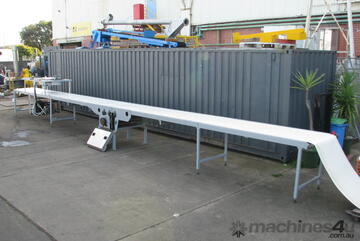 Refrigerated Motorised Belt Cooling Conveyor Food Grade - 12.8m long