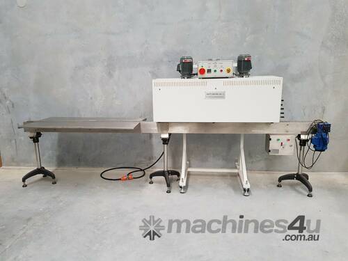 Electric Hot Air Shrink Tunnel Model SF-1230 HA1.5 with Separate SS Conveyor
