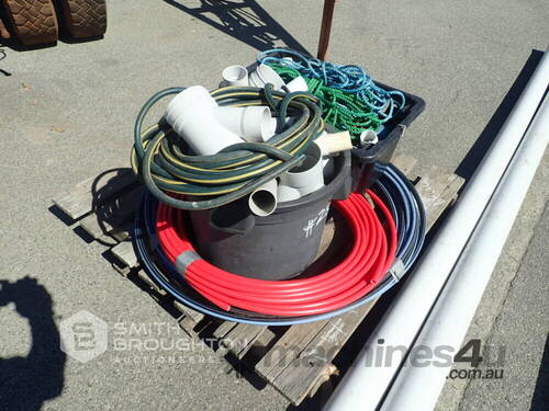 PALLET COMPRISING OF ASSORTED PVC, ROPE, RATCHETS & HOSE