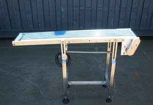 Small Stainless Steel Motorised Rope Round Belt Conveyor - 1.2m long