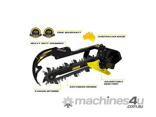 caption Digga Mini Bigfoot Trenchers Ideal for Mini Cachines up to 1.5T