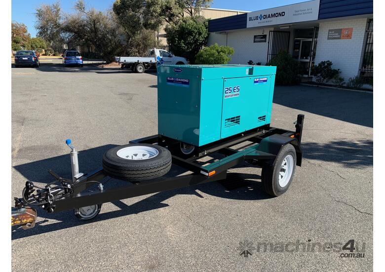 caption 9 KVA Diesel Generator 240V Perkins Engine - Compact Unit!