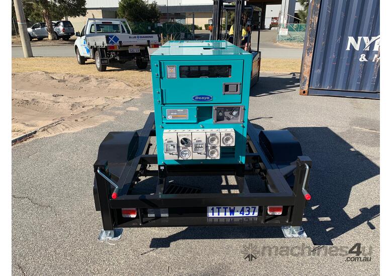 caption 9 KVA Diesel Generator 240V Perkins Engine - Compact Unit!