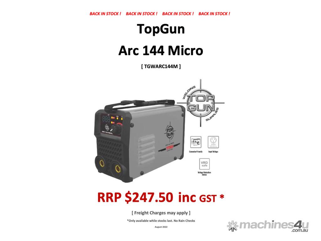 New Top Gun Top Gun I Arc 144 Micro Arc Welders In Rockingham Wa