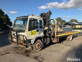 2004 Isuzu F3 FTR Flatbed Crane Truck - picture0' - Click to enlarge