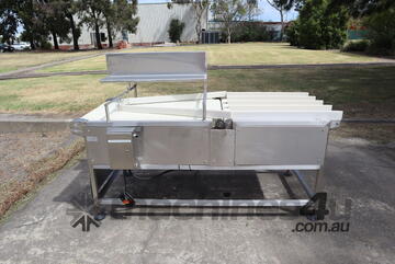 Stainless Steel Motorised Converger Conveyor - 2.1m Long