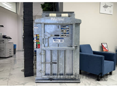 Galvanised Vertical Cardboard and Plastic Baler - WastePac 60 Auto