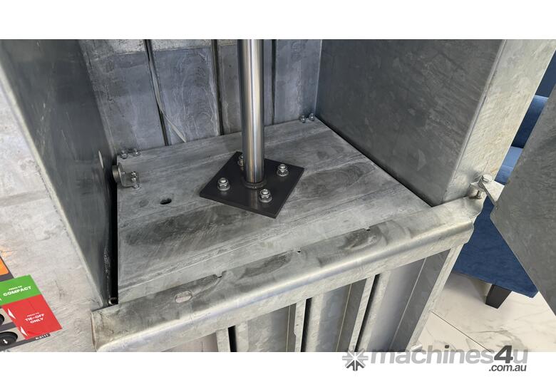 caption Galvanised Vertical Cardboard and Plastic Baler - WastePac 60 Auto