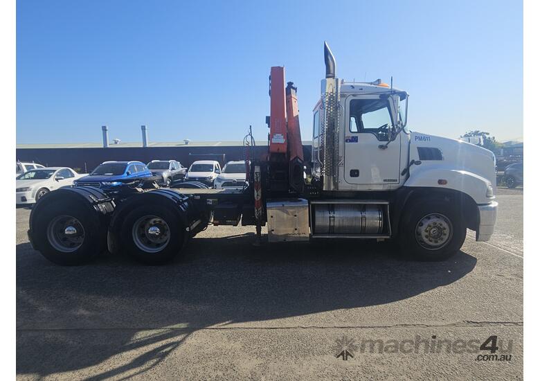 caption 2013 Mack CMMT Granite 6x4 Prime Mover With Crane
