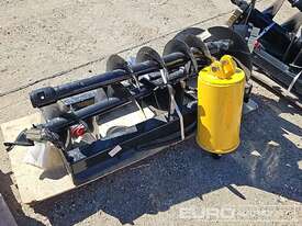 Unused Captok Hydraulic Auger Drive & 3 Augers to suit Skidsteer Loader  - picture0' - Click to enlarge