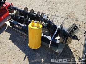 Unused Captok Hydraulic Auger Drive & 3 Augers to suit Skidsteer Loader  - picture0' - Click to enlarge